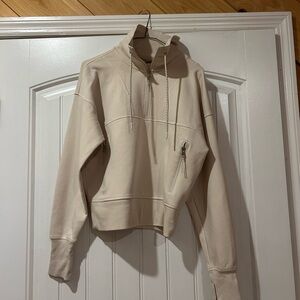 Old Navy Women's Beige Active Wear Half Zip